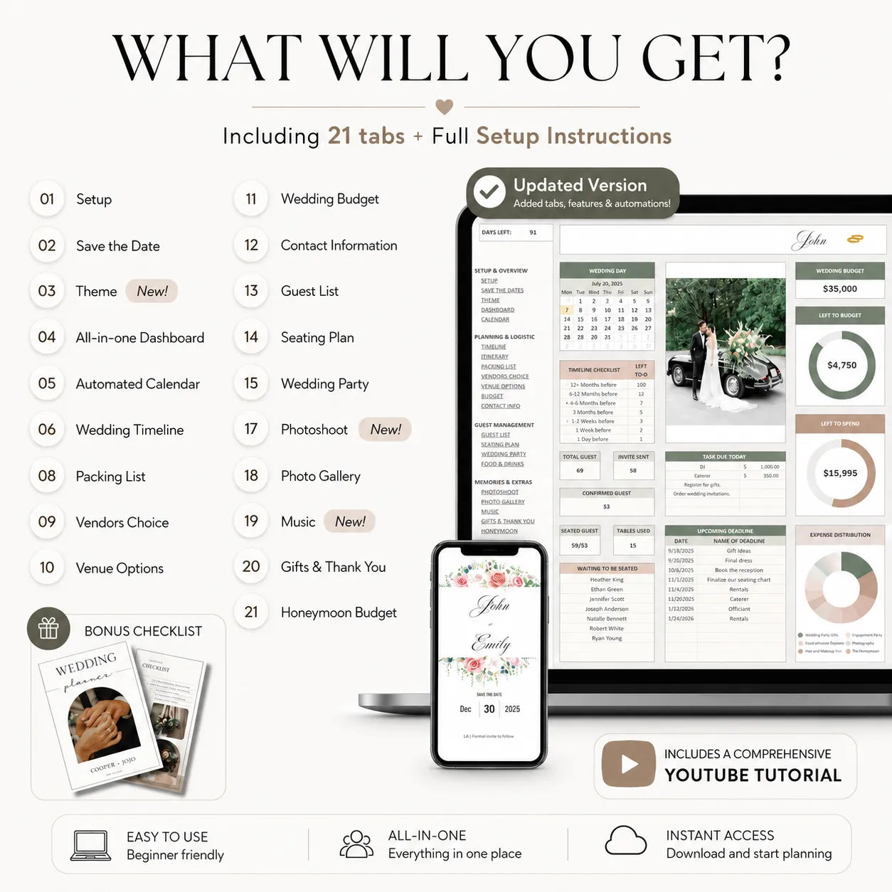 Ultimate Wedding Planner Spreadsheet