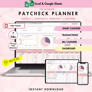 Bills & Paycheck Budget Planner
