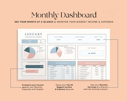 Small Business Easy Bookkeeping Tracker