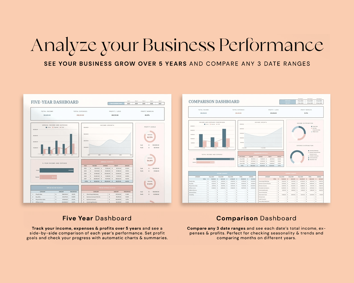 Small Business Easy Bookkeeping Tracker