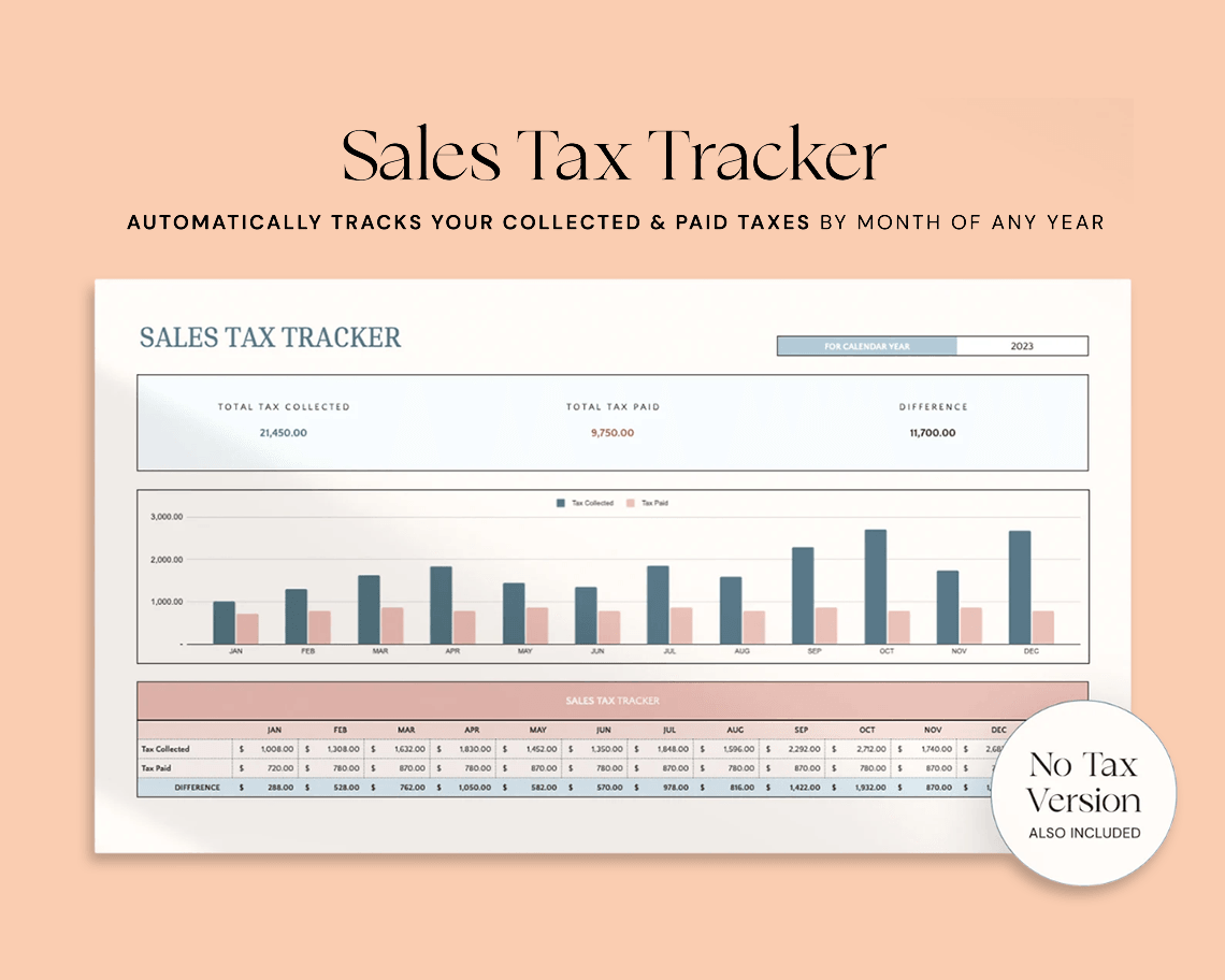 Small Business Easy Bookkeeping Tracker