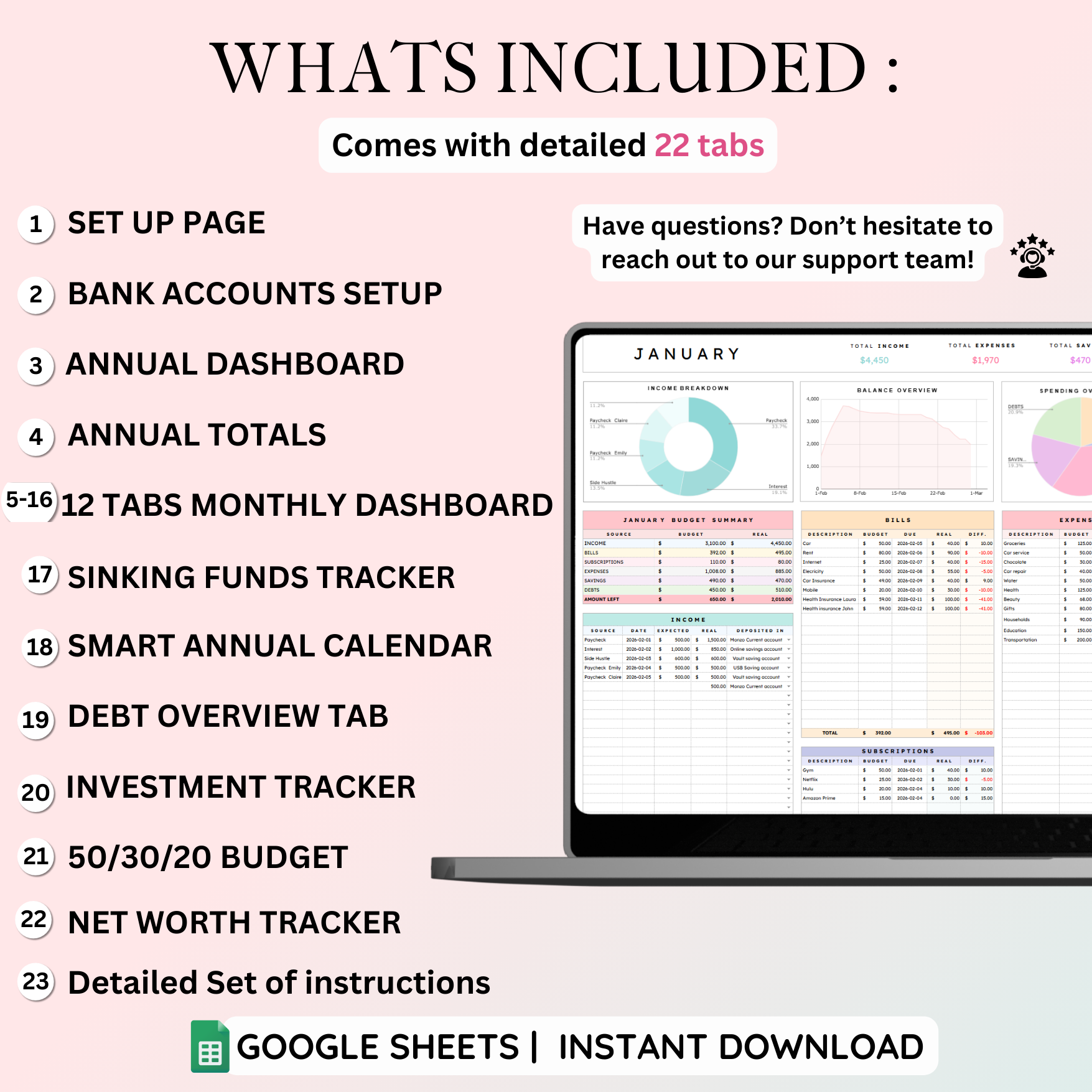 Ultimate Budget Tracker – Excel & Google Sheets