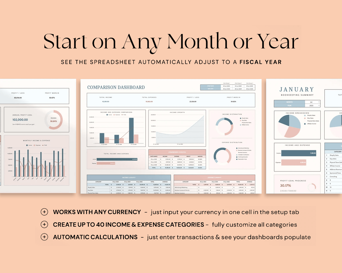 Small Business Easy Bookkeeping Tracker